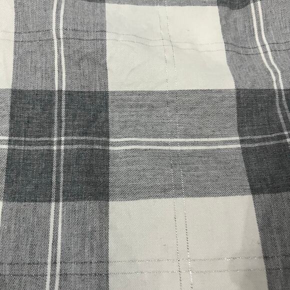 Talbots Women's Metallic Flannel Modern Classic Shirt - Chimney Plaid Size XL - Picture 5 of 7